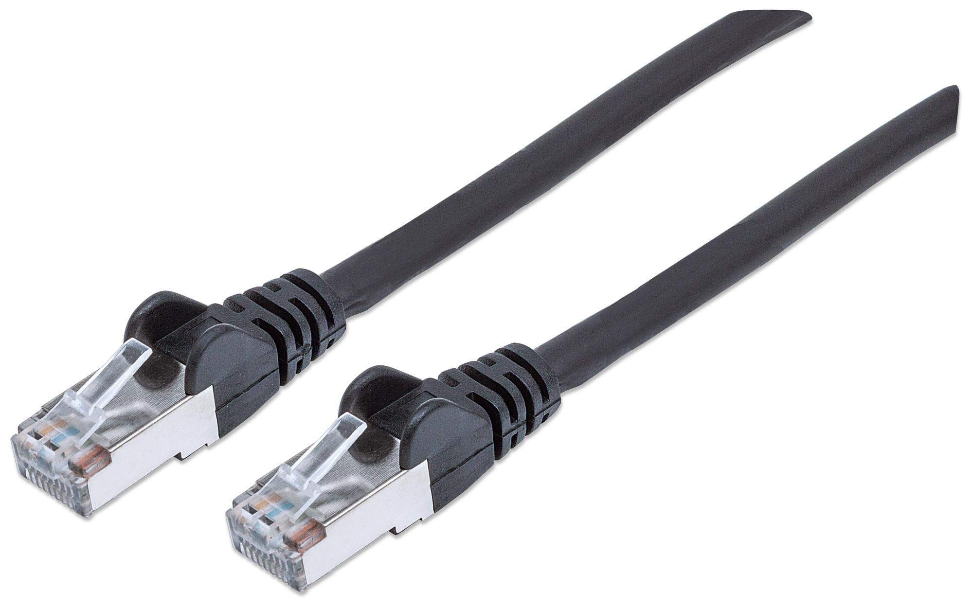 Intellinet Network Patch Cable, Cat6A, 20m, Black, Copper, S/FTP, LSOH / LSZH, PVC, RJ45, Gold Plated Contacts, Snagless, Booted, Polybag