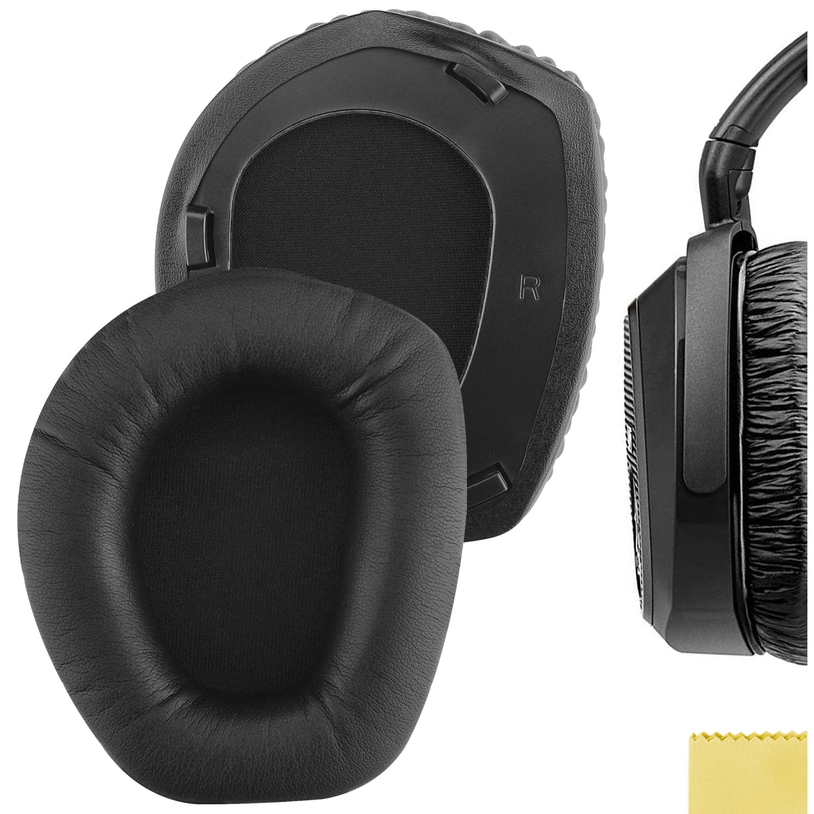 Geekria Replacement Ear Pads for Sennheiser RS 195/ RS 185/ RS 175/ RS 165, HDR 195/ HDR 185/ HDR 175/ HDR 165 Headphones Ear Cushions, Repair Parts (Black)