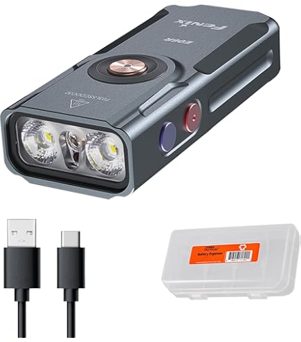 Lampe Porte-clés Fenix E03R V2.0 Bleue - 500 Lumens - Rechargeable USB - LED