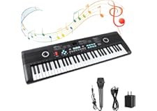 61 keys keyboard piano, Electronic Digital Piano with Built-In Speaker Microphone, Portable Keyboard Gift Teaching for Beginn
