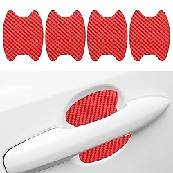 ASUBHA 4PCS Carbon Fiber Anti-Scratches Car Door