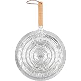 Heat Diffuser for Gas Stove - Flame Spreader with Wooden Handle - Gas Stove Diffuser Plate, Stainless Steel - Kitchen Reducer for Simmer