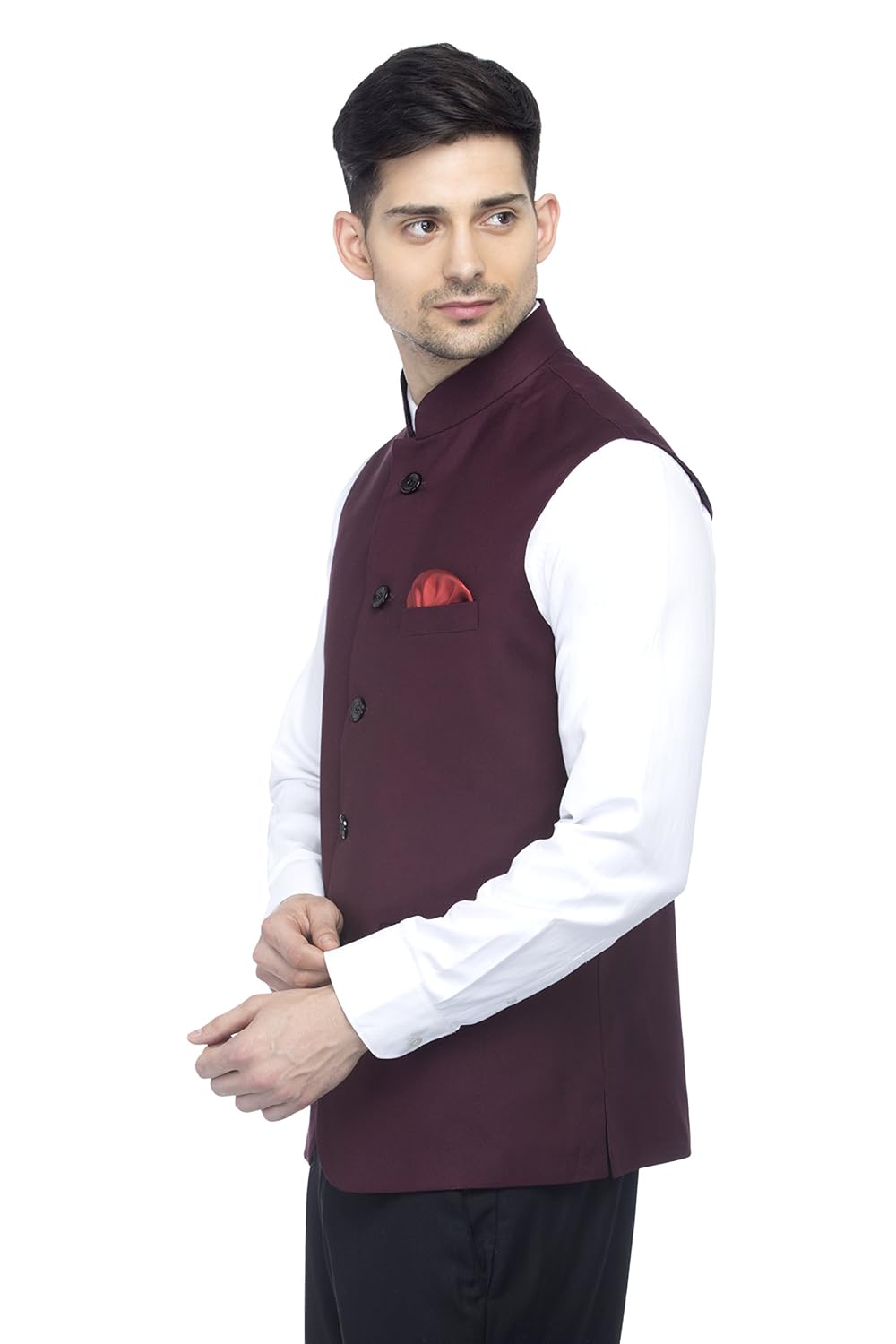 favoroski bandhgala sleeveless modi jackets ethnic men's wear