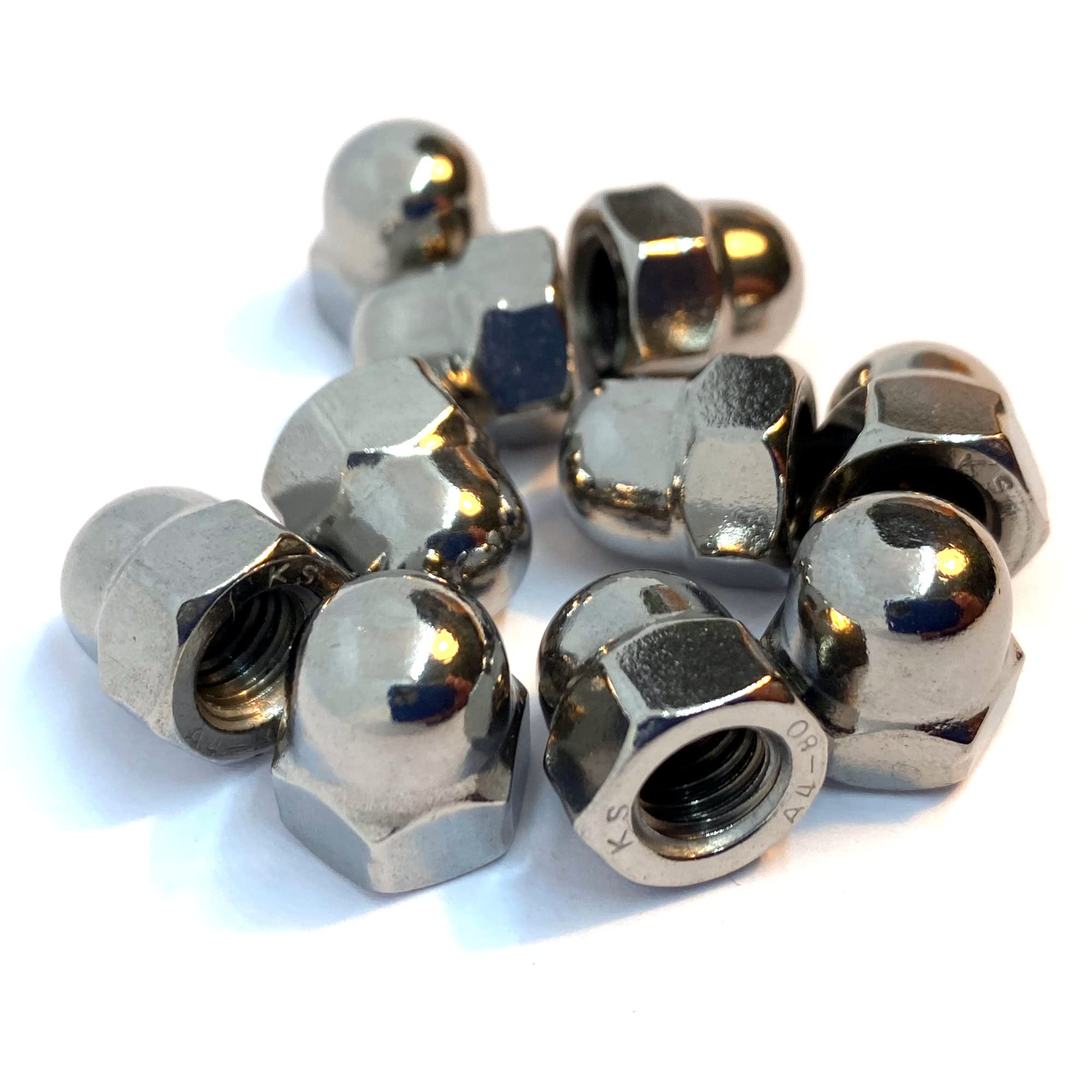 M8 Dome Nut DIN1587, A4 (316) Stainless Steel (Pack of 10)