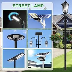 ZUIWAN 7FT Outdoor Lamp Post with Metal Cross