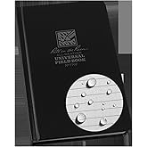 Rite in the Rain Weatherproof Hard Cover Notebook, 4.75" x 7.5", Black Cover, Universal Pattern (No. 770F)