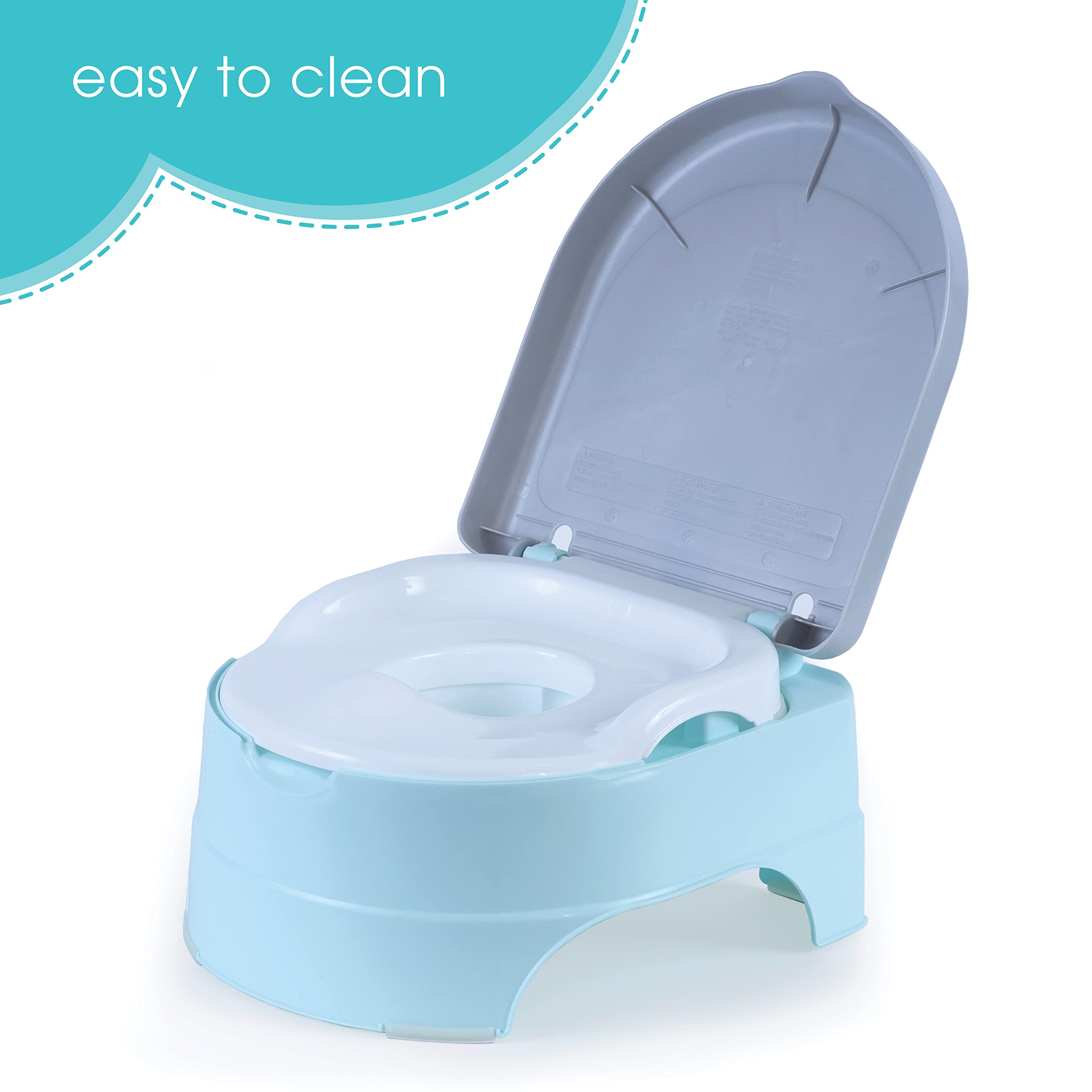 Summer Infant My Fun Potty Rewards (Blue)-3-Stage Potty Training Toilet- Includes Colorful Stickers and Training Chart,Removable Training Seat,Non-Slip Rubber Feet and Ability to Convert to Stepstool