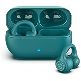 JLab Flex Open Earbuds, Clip-on Cuff Design, Wireless Open-Ear Audio Freedom Effortless Fit, Safe Listening, Bluetooth Multipoint, Customize with The App, Teal