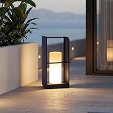 PAKEDANDUN Outdoor Solar Lanterns Waterproof IP65, LED Outdoor Floor Lamp | Smart Dimmable Floor Lamps with Remote Brightness &amp; Timer Control, Solar Powered Outside Lantern Dusk to Dawn for Patio