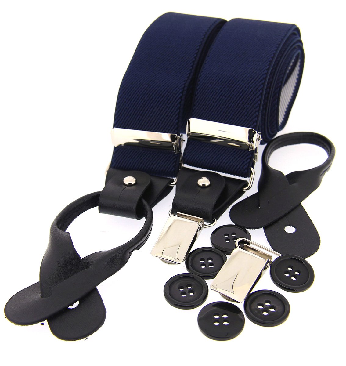 Soprano Luxury Navy Trouser Braces