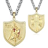 Armor of God Necklace 925 Sterling Silver Knights Templar Necklace Christian Necklace Pendant Jewelry Religious Gifts for Men