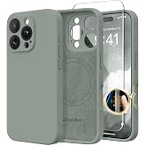 SuydanBox Magnetic for iPhone 16 Pro Case Silicone Calke Green | Fit for MagSafe, Screen Protector, Full Camera Protection,Premium Silicone Shockproof Protective Phone Case for iPhone 16 Pro
