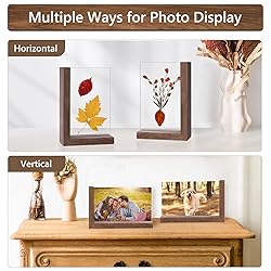 Mixoo 4x6 Picture Frames 2 Pack - Rustic Wooden