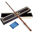 Wooden Magic Wand Wizard Witch Wood Wands Hand Carved for Collection Cosplay Christmas Party with Spellbook & Gift Box (Beehive)
