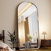 Easly 71"x30" Large Arched Full Length Floor Standing Mirror with Rounded Corners, Aluminum Alloy Frame for Wall Hanging or Home Decor, Silver