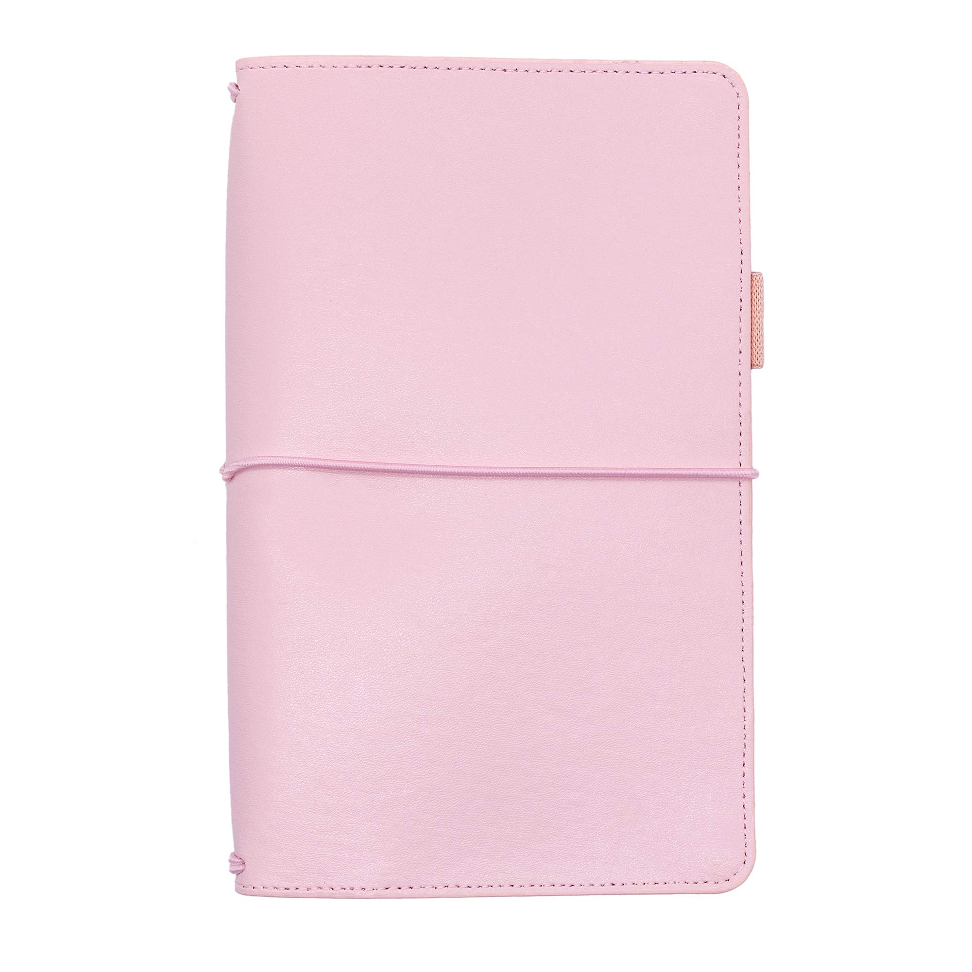 Pukka Pad, Carpe Diem – Refillable Traveler’s Notebook Journal, Writing Diary – Blank and Ruled Notebooks Included, 21.8 x 14 cm, Ballerina Pink
