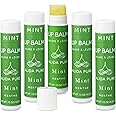 ALIDA PURE Mint Lip Balm Collection, Vegan Set, Beeswax Free, with Avocado And, Organic Jojoba Oil, and Vitamin E, Natural Moisturizer for Dry, Chapped Lips, 5 Tube Set