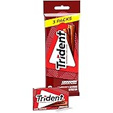 Trident Cinnamon Sugar Free Gum, 3 Packs of 14 Pieces (42 Total Pieces) | Chewing Gum with Xylitol, Perfect for Long Lasting Fresh Breath at School, Work &amp; Travel
