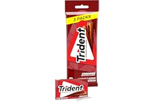 Trident Cinnamon Sugar-Free Chewing Gum, 3 Packs of 14 Pieces (42 Total Pieces)
