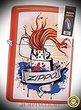 29605 Splash Neon Orange Finish Full Size Lighter