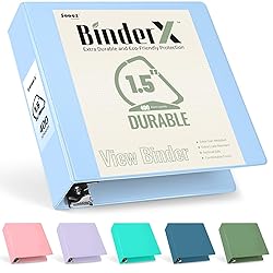 Sooez BinderX Extra Durable 1.5 Inch 3-Ring