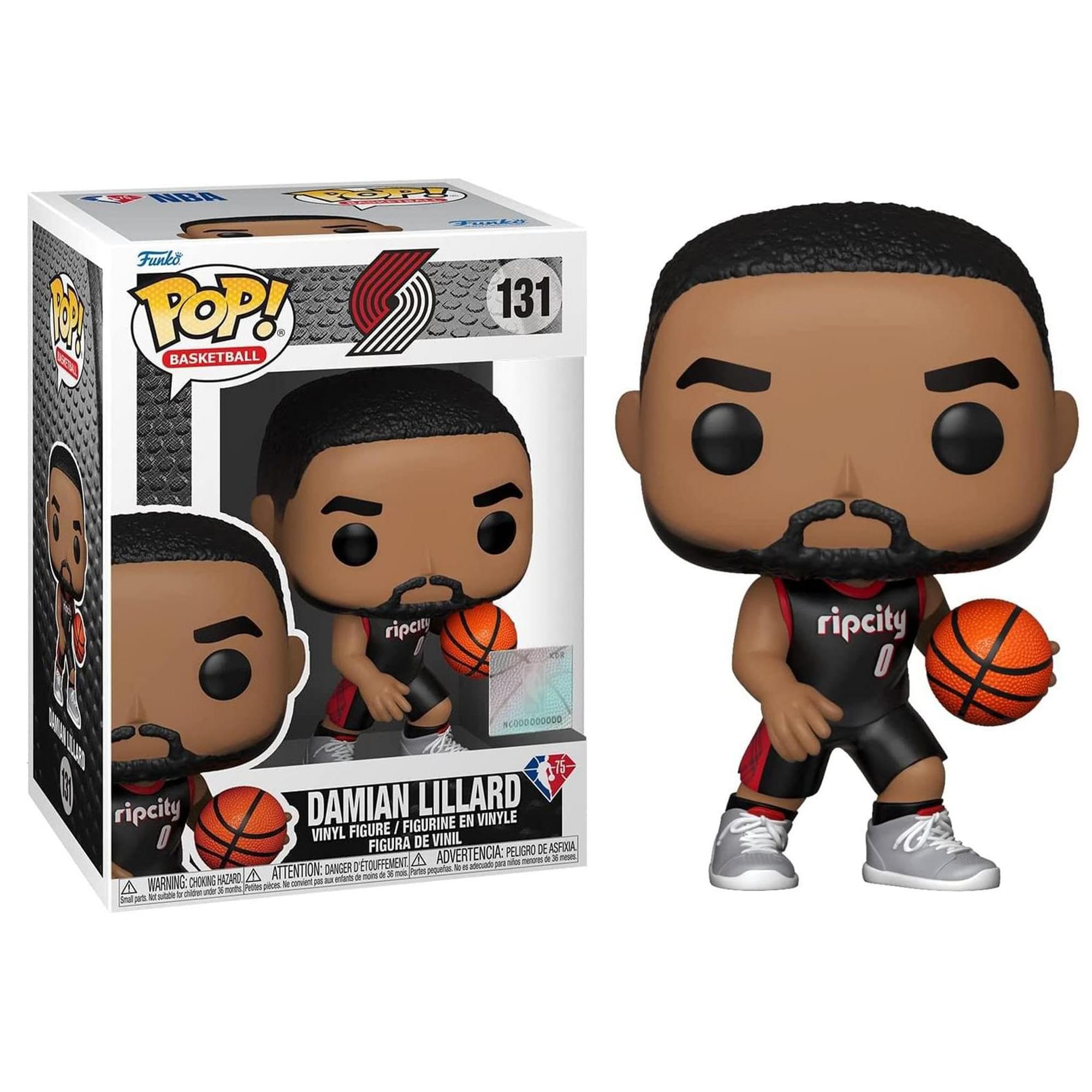 Funko POP! NBA: Blazers - Damian Lillard - (White Jersey) - Collectable Vinyl Figure - Gift Idea - Official Merchandise - Toys for Kids & Adults - Sports Fans - Model Figure for Collectors