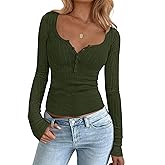 BTFBM Fall Sweaters for Women 2025 Lightweight Long Sleeve Henley Shirts Button Up Knit Basic Slim Fit Going Out Tops