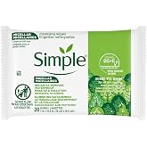 Simple Kind To Skin Micellar Makeup Remover Wipes, 20 pc | Face Wipes Instantly Remove Waterproof Makeup - Enriched with Vitamin B5 and E - Vegan