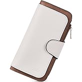 CLUCI Wallet For Women PU Leather RFID Blocking Womens Wallet Bifold Card Holder with ID Window Gifts for Women Birthday | RFID Blocking, Designer, Trifold, Card Holder, ID Window