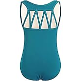 DANSHOW Tank Dance Leotards for Girls,Back M Straps