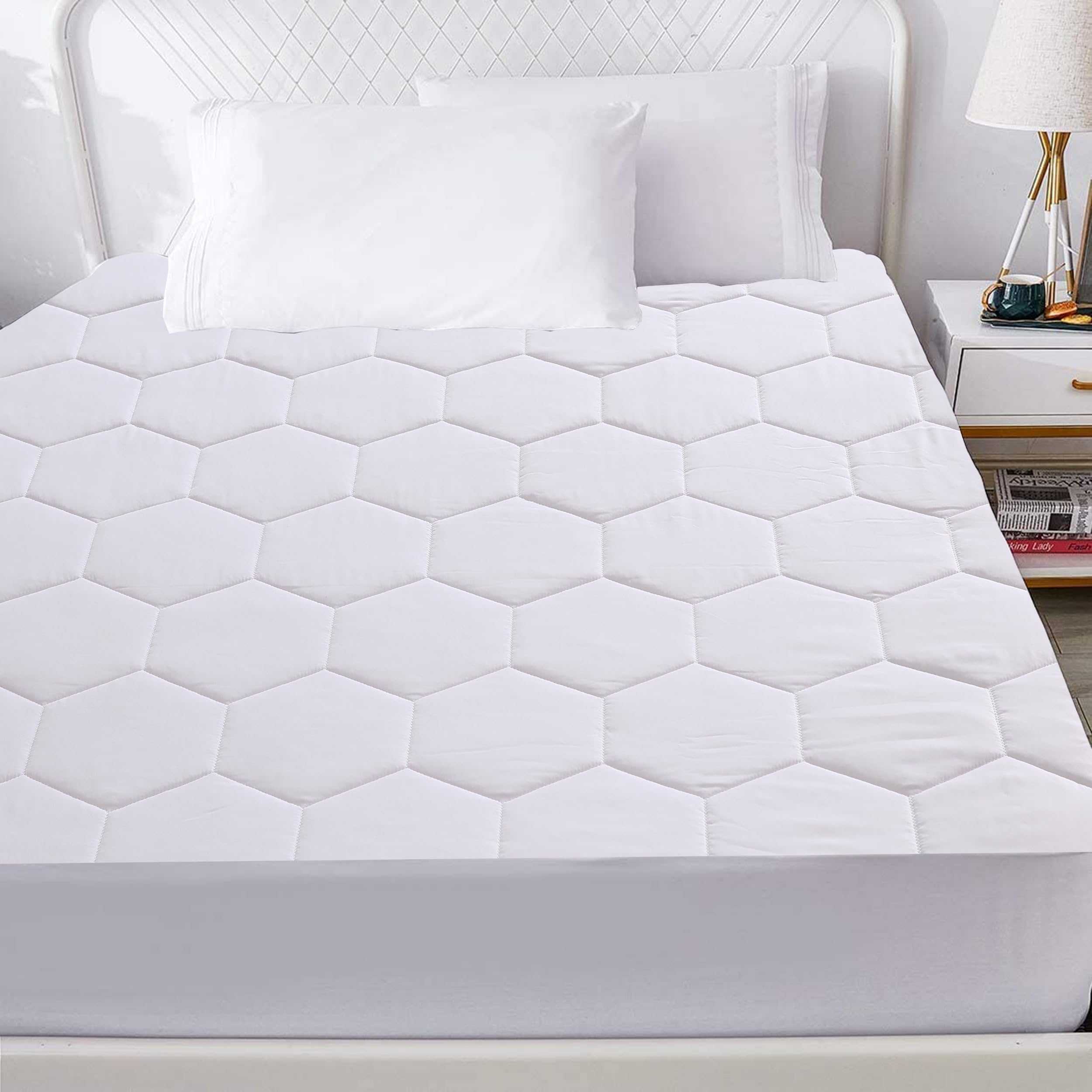 HIGH LIVING Quilted Mattress Protector, Hypoallergenic Extra Deep Fitted Mattress Cover 30 cm (76cmx190cm) Bunk Bed