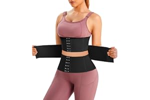 Ursexyly Shapewear for Women Waist Trainer - Tummy Control Body Shaper Faja Corset Belt Postpartum Belly Wrap Black