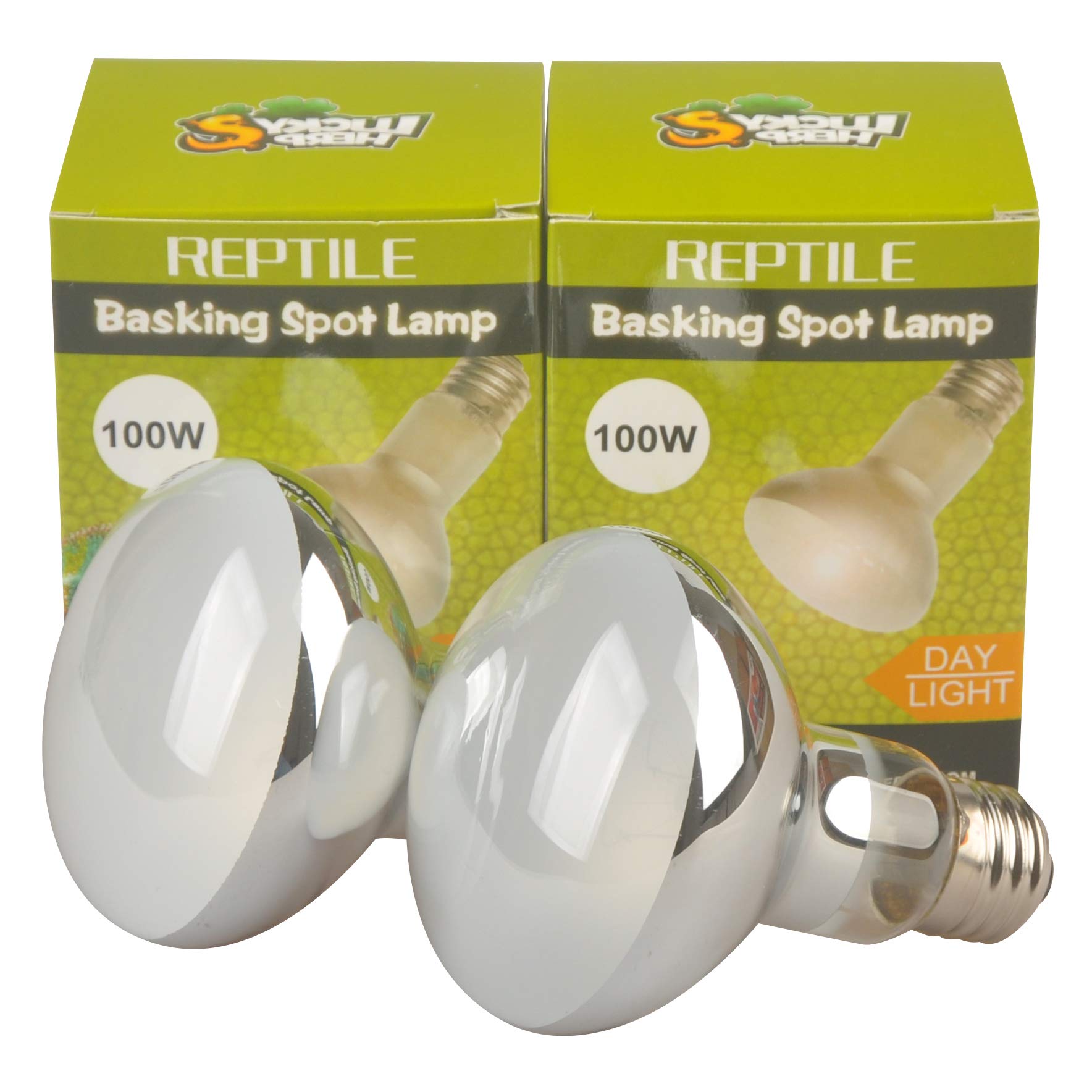 LUCKY HERP Reptile Basking Spot Lamp Heat Bulb,2-Pack (75-watt) (100, Watts)