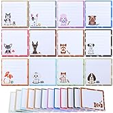 Handepo 12 Pack Dog Sticky Notes Bulk Small to Do List Funny Cute Animals Notepad Supplies for Office School Gifts, 600 Sheets in Total