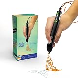 3Doodler Flow 3D Printing Pen Black with Free Filaments & Stencil Book view 2