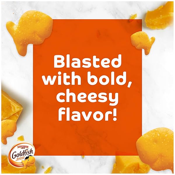 GOLDFISH CRACKERS, FLAVOR BLASTED XTRA CHEDDAR CRACKERS, FAMILY SIZE, 10 OZ BAG