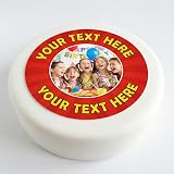 Goggly 7.5 7 6 5 4 Inch Pre Cut Personalised Photo Cake Topper Edible Fondant