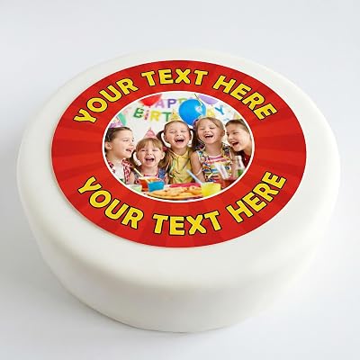 Goggly 7.5 7 6 5 4 Inch Pre Cut Personalised Photo Cake Topper Edible Fondant