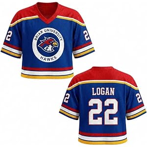 Off Campus Short Sleeve Cropped Hockey Jersey Shirts Graham 44 & Logan 22 & Tucker 46 & Di Laurentis 66 Off Campus Merch