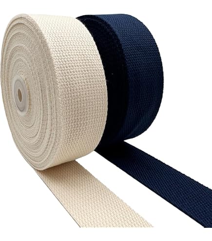 Amazon.com: COTOWIN 1.25" Wide Thick Heavy Cotton Webbing6 Yards (Natural  White, 1.25) : Sports & Outdoors