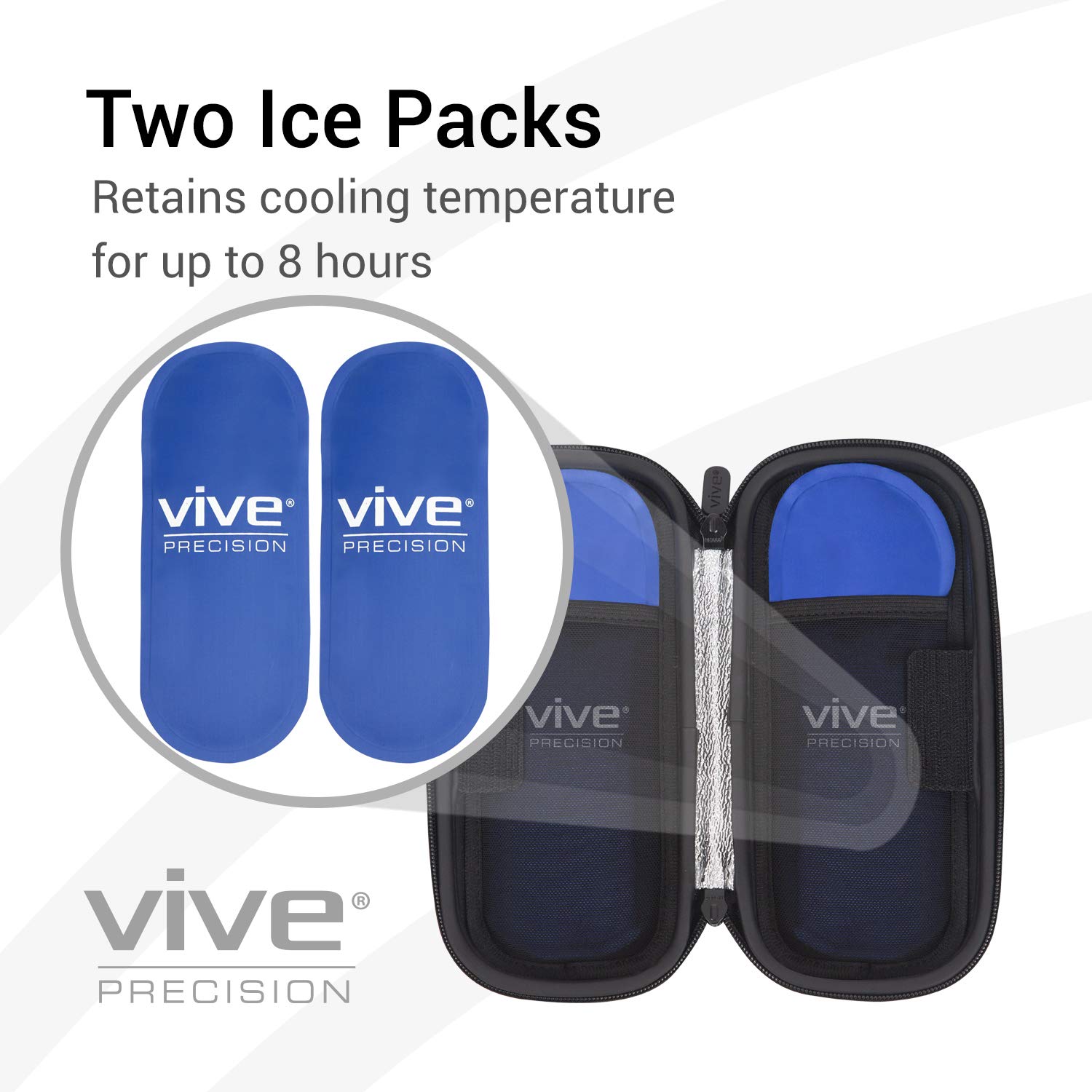 Vive Precision Insulin Travel Case Cooler Bag for Diabetic Supplies, Medicine, Pen, Vial
