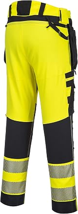 Portwest DX4 Hi-Vis Detachable Holster Pocket Trousers 32 Yellow/Black view 4