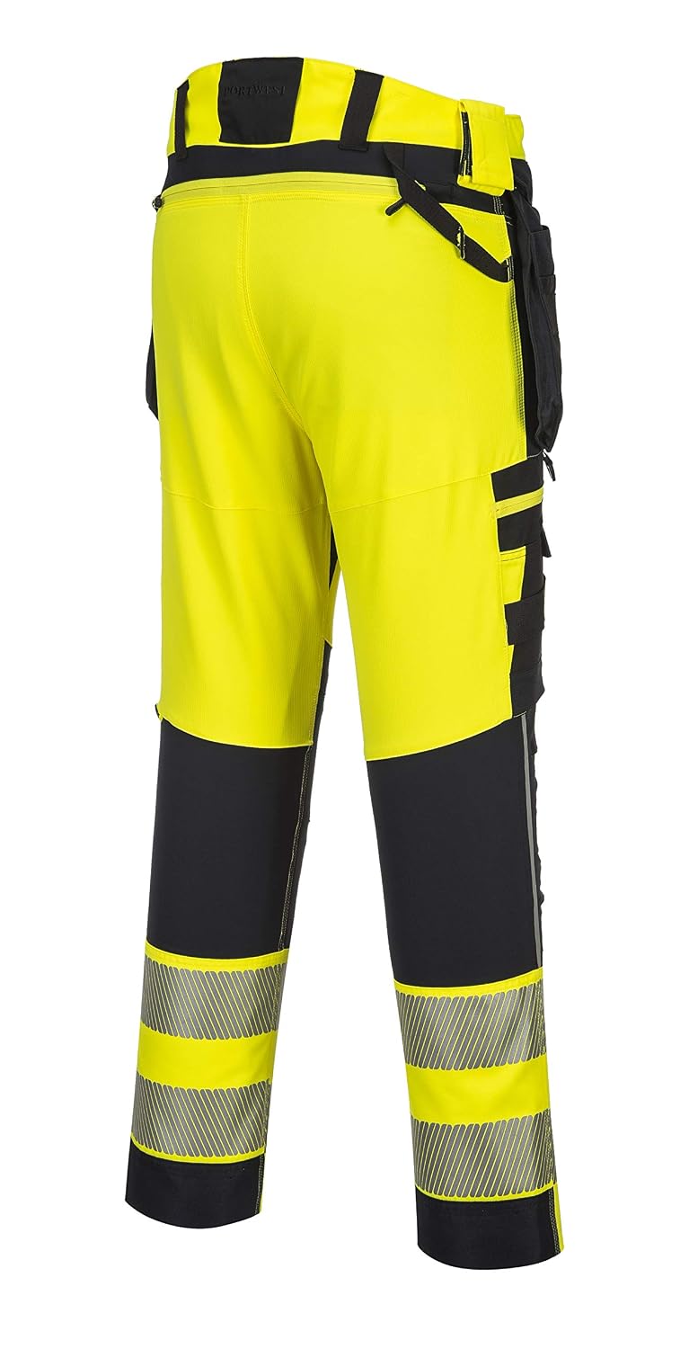 Portwest Men's dx44 Work Trousers, Yellow/Black, 40 UK - Image 5