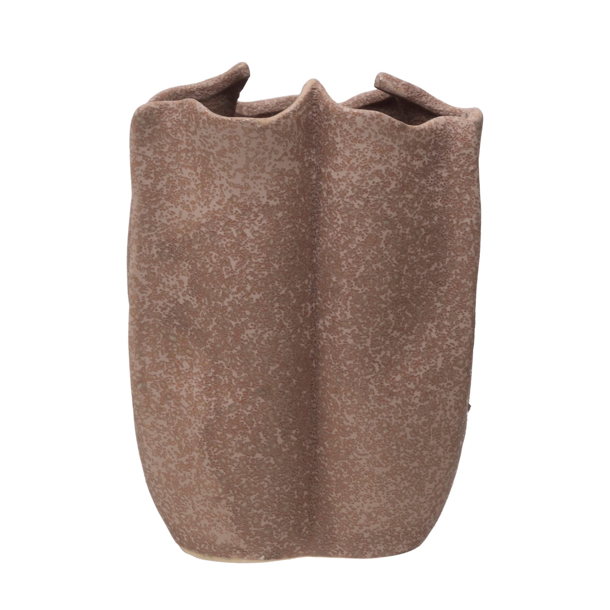 Photo 1 of Bloomingville Stoneware Vase, Distressed Matte Lilac Reactive Glaze