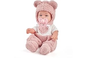 Enjoyin 12" Baby Doll with Accessories for Toddler Girls Ages 3+ | Includes Pink Outfit, Pacifier, Bottle & Soft Blanket | In