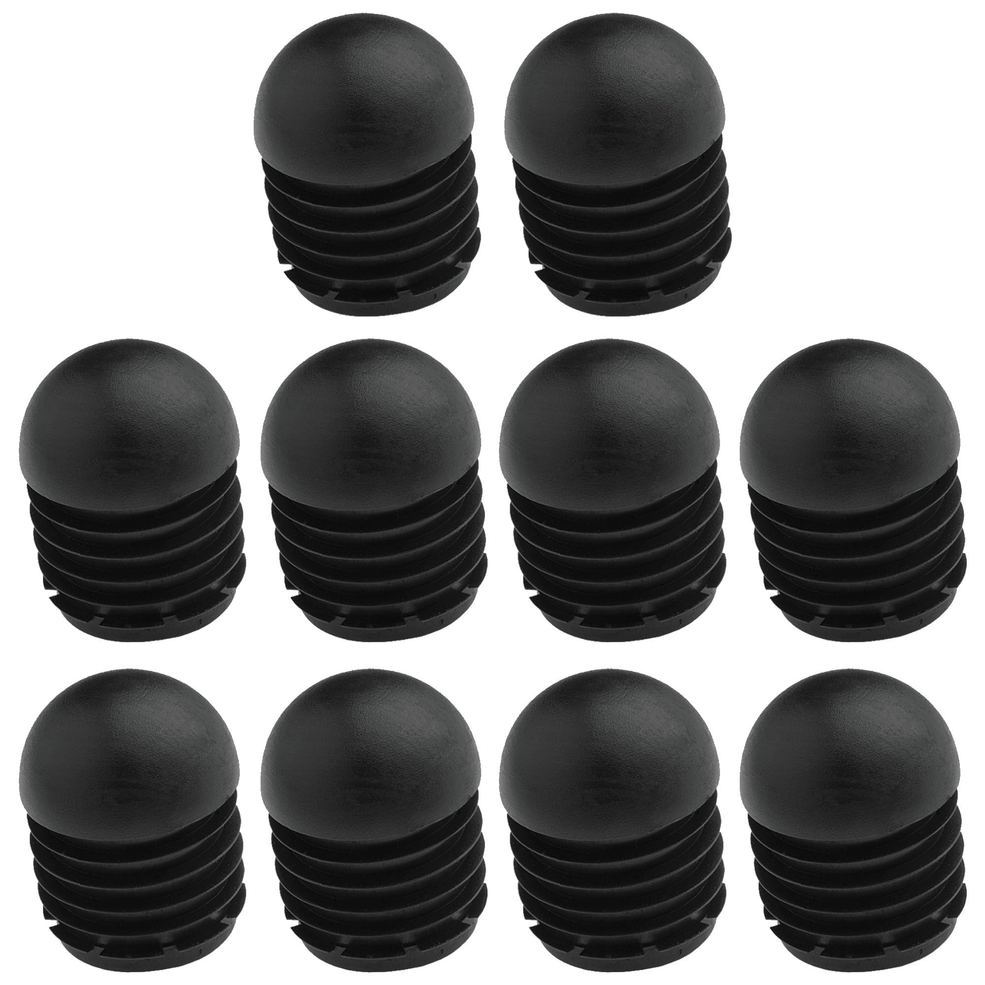 cyclingcolors Chair Plugs, Lamellar Plugs with Ball Head, Round, Non-Slip, for Round Tube, Plastic End Caps, Black, 20 mm, Pack of 1