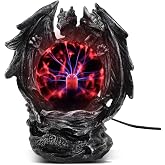 ANQIA Plasma Ball Lamp Touch Sensitive,Party Magical Electrostatic Red Color Crystal Ball for Halloween (Evil Dragon)