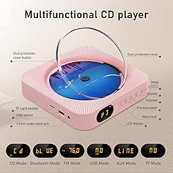 MICOCIOUS Portable CD Player with Bluetooth Desktop