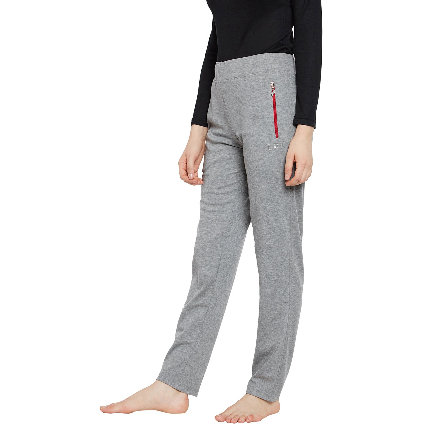 camey women cotton comfortable long pajama track pant side zipper pocket