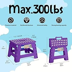 ACKO Folding Step Stool 9 Inch 300 lb